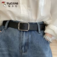 啄木鸟简约高级感男女通用韩版新款百搭牛仔裤装饰皮带学生裤腰带