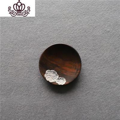 封后香碟托盘点香盘香托沉香线香炉倒流香便携塔香道香插居室檀香盘220款荷花黑檀托香薰灯炉/器具