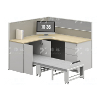 臻远 ZYGW-097屏风工作卡位职员桌办公桌 L型单人位