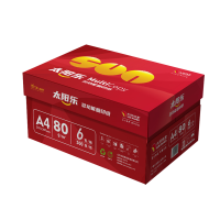 金太阳太阳乐80克A4太阳纸业复印纸 500张/包 整箱6包3000张办公用纸