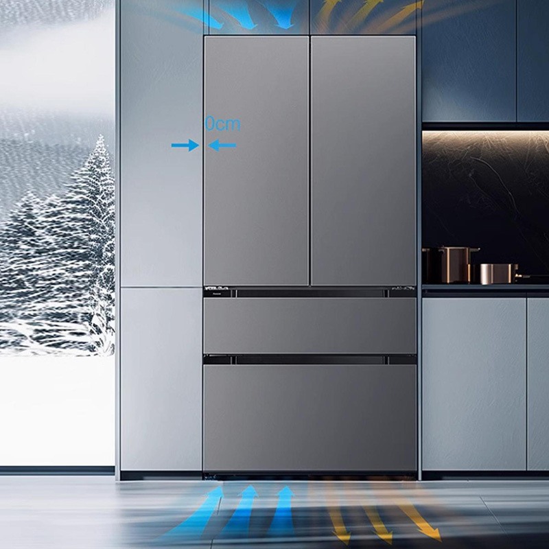 松下(Panasonic)NR-W582TX-S超薄573升全嵌冰箱 双循环双系统法式电冰箱 纳诺怡净味 四季舱温度