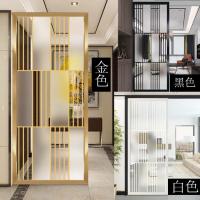 BONJEAN现代简约入户玄关干湿区隔断客厅屏风鞋柜采光工艺玻璃小户型折屏