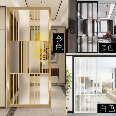 BONJEAN现代简约入户玄关干湿区隔断客厅屏风鞋柜采光工艺玻璃小户型折屏