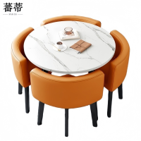 蕃蒂圆桌一桌四椅套