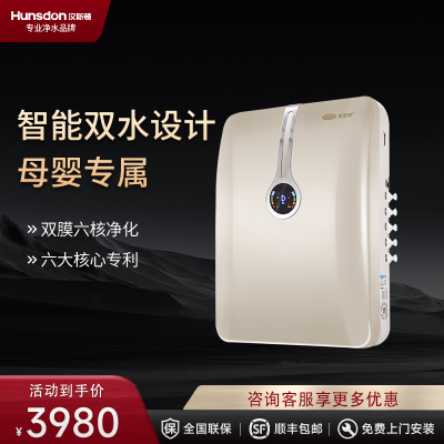 汉斯顿净水器纯水机ro反渗透纯水机家用直饮机净水机06