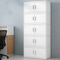 绵冠文件柜办公柜钢制铁皮柜资料柜档案柜储物柜 分五节文件柜