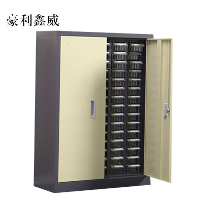豪利鑫威文件柜抽屉式工具收纳盒75抽透明带门小号抽屉
