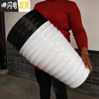 三维工匠超特大号螺纹型花盆盆景果树大型植物落地高筒加厚仿陶瓷塑料花盆 白色4个+托+送肥+工具+壶 中等花盆容器