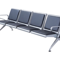 晋舰 钢制排椅机场椅加固加厚长椅候诊椅连排输液等候椅A款四人位皮面