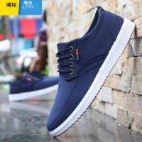 聚范男鞋韩版潮流百搭休闲板鞋亚麻布老北京布鞋男透气帆布鞋子