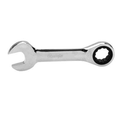 长鹿 短柄镜面两用棘轮扳手 14mm