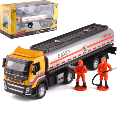 彩珀合金沃尔沃授权集装箱货柜车油罐车拖挂车小汽车模石油天然气