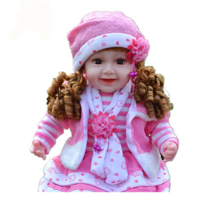 智能对话娃娃女孩儿童电动玩具布娃娃仿真会说话的洋娃娃1018甜美公主裙充电多功能四代+送换衣