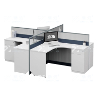 臻远 ZYGW-036屏风工作卡位职员桌办公桌 十型四人位