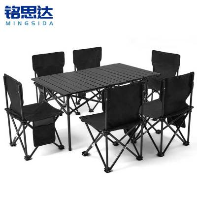 铭思达户外折叠桌椅六椅套