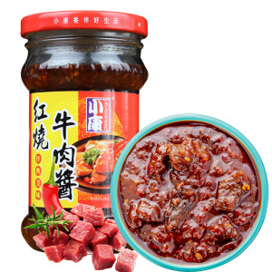 小康(XIAOKANG) 红烧牛肉酱220克/瓶 辣椒酱佐餐下饭酱拌米饭拌面火锅蘸酱