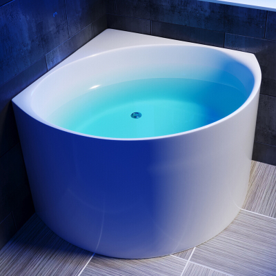 三角浴缸浴盆卫生间迷你小户型扇型浴池家用澡盆情侣卫生间冲浪拖把