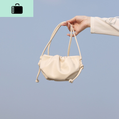 BAG柔美 软皮云朵包饺子包褶皱小包包2020新款潮单肩斜挎包女NEW LAKE女斜挎包