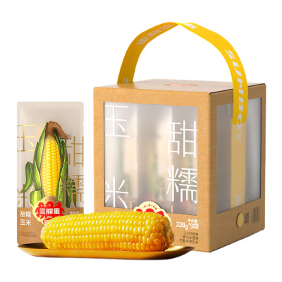 三胖蛋糯玉米礼盒228g*9袋软糯香甜口感劲道食用方便皮薄无渣