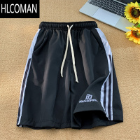 HLCOMAN条纹运动短裤男夏季美式复古宽松篮球裤bf潮牌百搭情侣休闲五分裤
