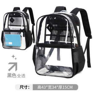 透明双肩包防水大容量学生书包高年级