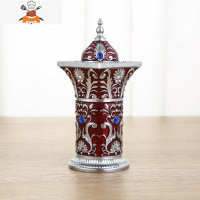 欧式牙签筒创意个性家用客厅北欧ins牙签盒可爱按压式自动桶 敬平 古银红罗马柱