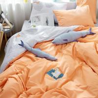 家柏饰(CORATED)家纺全棉水洗棉四件套全棉床上用品套件床单被套三4件套