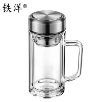 铁洋 把手双层玻璃杯 550ML 个