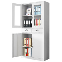 文件柜档案柜铁皮柜办公柜钢制资料柜财务室储物柜中二斗文件柜加厚