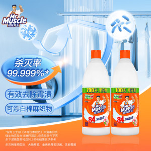 威猛先生(Mr Muscle) 84消毒液 700g*2瓶家用清洁 清新花香