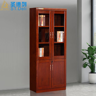 圣德列油漆书柜实木皮文件柜办公室资料柜档案柜储物柜二门