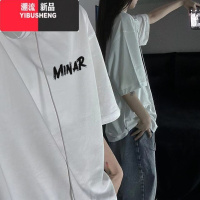 YIBUSHENG美式复古设计感小众短袖t恤女季ins潮牌宽松高街半袖上衣服