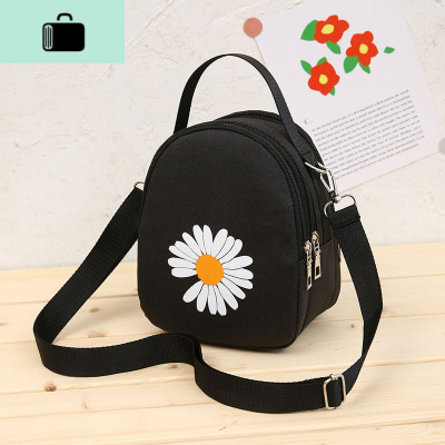 网红小雏菊尼龙布包休闲时尚女生小布包学生单肩包小菊花女包布包NEWLAKE女士单肩包