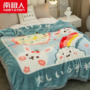 拉舍尔毛毯被子双层加厚珊瑚绒毯子学生宿舍单人盖毯