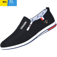 聚范男鞋春季2021老北京布鞋男懒人鞋帆布鞋百搭休闲鞋一脚蹬鞋子