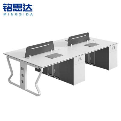 铭思达职员办公桌四人位含柜张