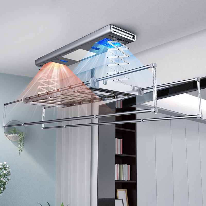 盼盼电动晾衣架ai语音智能升降晾衣架阳台凉衣架折叠伸缩杆自动晒衣架