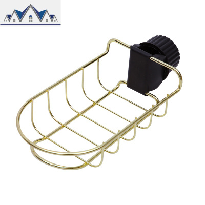 日式厨房收纳不锈钢水龙头置物架挂篮海绵沥水架水收纳挂架 三维工匠