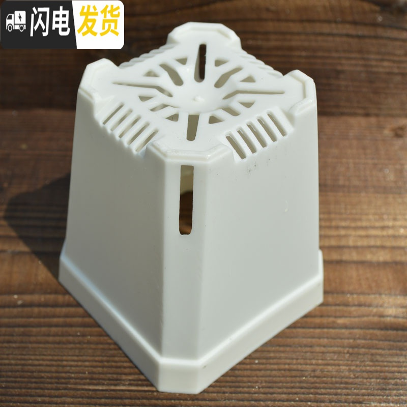 三维工匠加厚小黑方十方7cm10cm彩色塑料多肉花盆加仑盆大号托盘 注:七方混合颜色要备注 中等花盆容器
