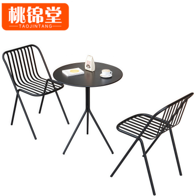 桃锦堂室外铁艺桌椅1桌2椅套