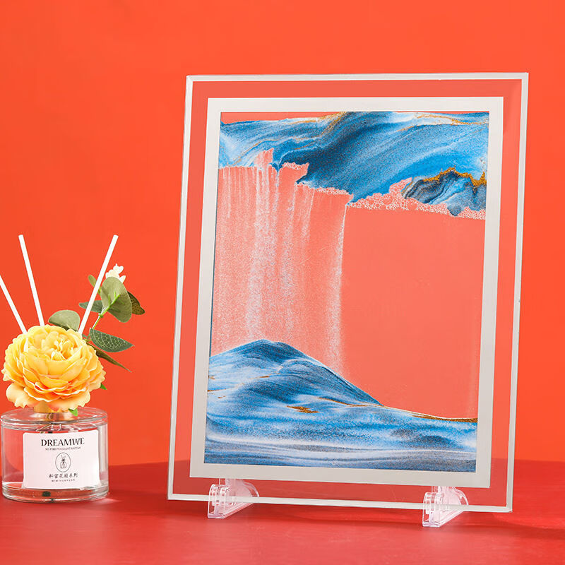 网红流沙画摆件画框装饰品客厅高档次工艺品桌面小摆件办公室