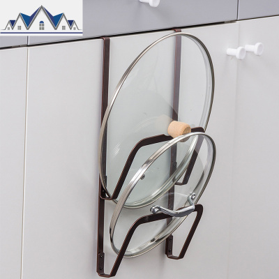 橱柜后挂架创意厨房用品用具小工具收纳挂件锅盖架放锅盖的架子 三维工匠收纳层架