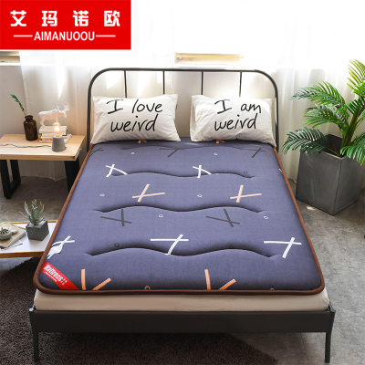 艾玛诺欧家纺全棉简约风粗包边舒适床垫纯棉纯色1.5米1.8m床榻榻米垫双人床褥1.2米宿舍床垫子宝宝爬行地垫多莉丝JSL0.9*2.0m