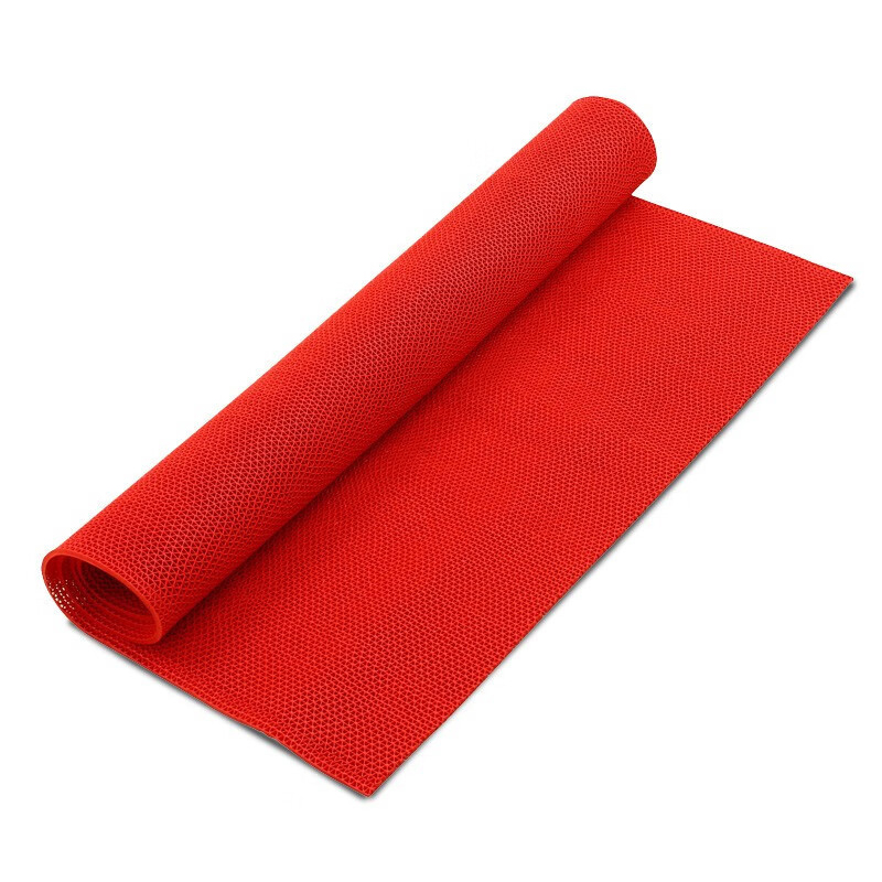 臻远ZY-DT010 pvc防滑地垫镂空防滑垫隔水垫0.9米宽1米长红色加密厚5mm