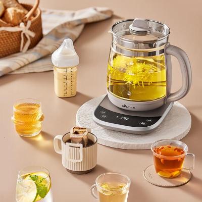 小熊(Bear)养生壶 2L大容量煮茶壶煮茶器 24H恒温花茶壶 炖煮一体烧水壶电热水壶 316L不锈钢材质 2L [家