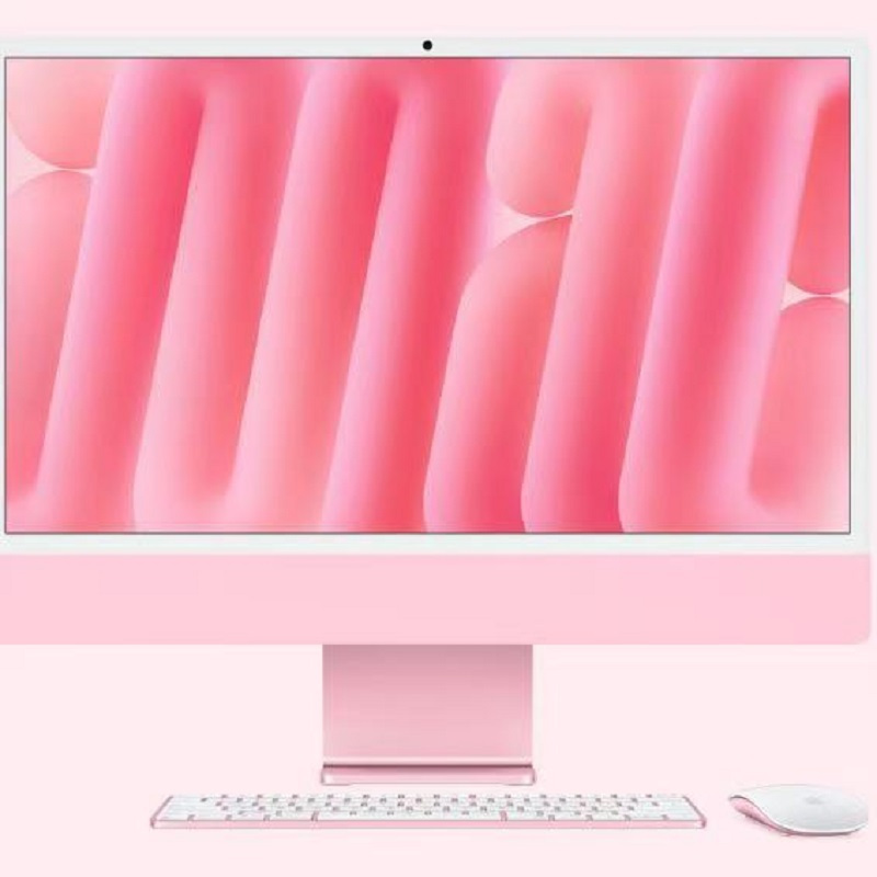 Apple/苹果AI电脑/2024款 iMac 24英寸粉色4.5K屏 M4(10+10核) 24G 512G一体式电脑 MD2U4CH/A