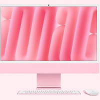 Apple/苹果AI电脑/2024款 iMac 24英寸粉色4.5K屏 M4(10+10核) 24G 512G一体式电脑 MD2U4CH/A