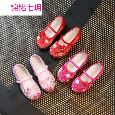 锦铭七玥原厂货源代发老北京布鞋儿童绣花鞋 夏秋季宝宝鞋民族风童鞋