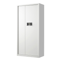 铭威盾指纹电子保密柜钢制密码文件柜档案柜矮柜保密资料柜办公柜通门白色:电子密码锁