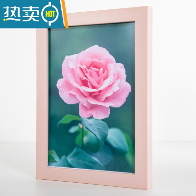 敬平复古相框摆台5寸6寸7寸挂墙8寸10寸A4寸像框画框儿童婚纱照片框架 780粉色 A4(可放21*29.7cm)横竖